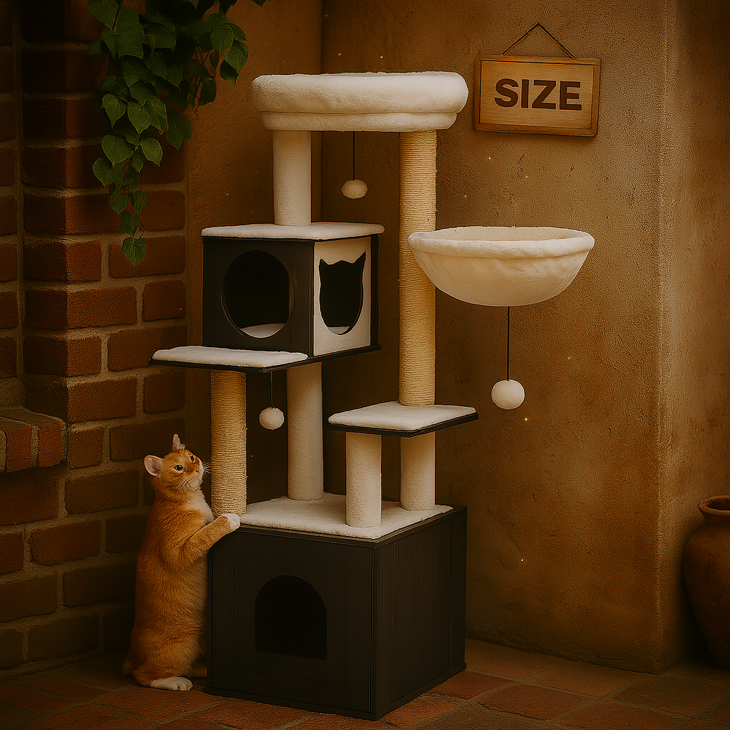 Arbre pour Chat | avec Maisonnette et Hamac