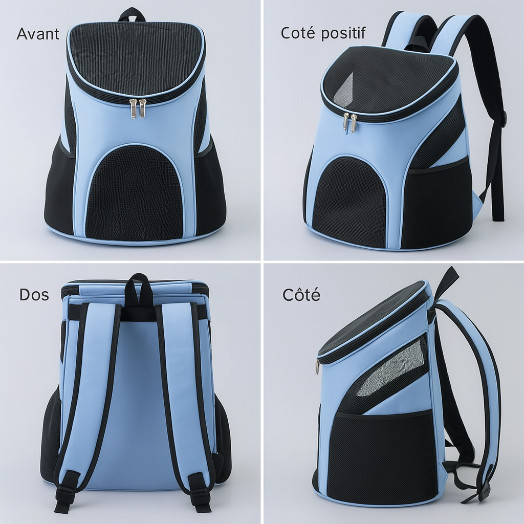 Sac à dos de transport pour chat pliable — respirant, léger et facile à ranger