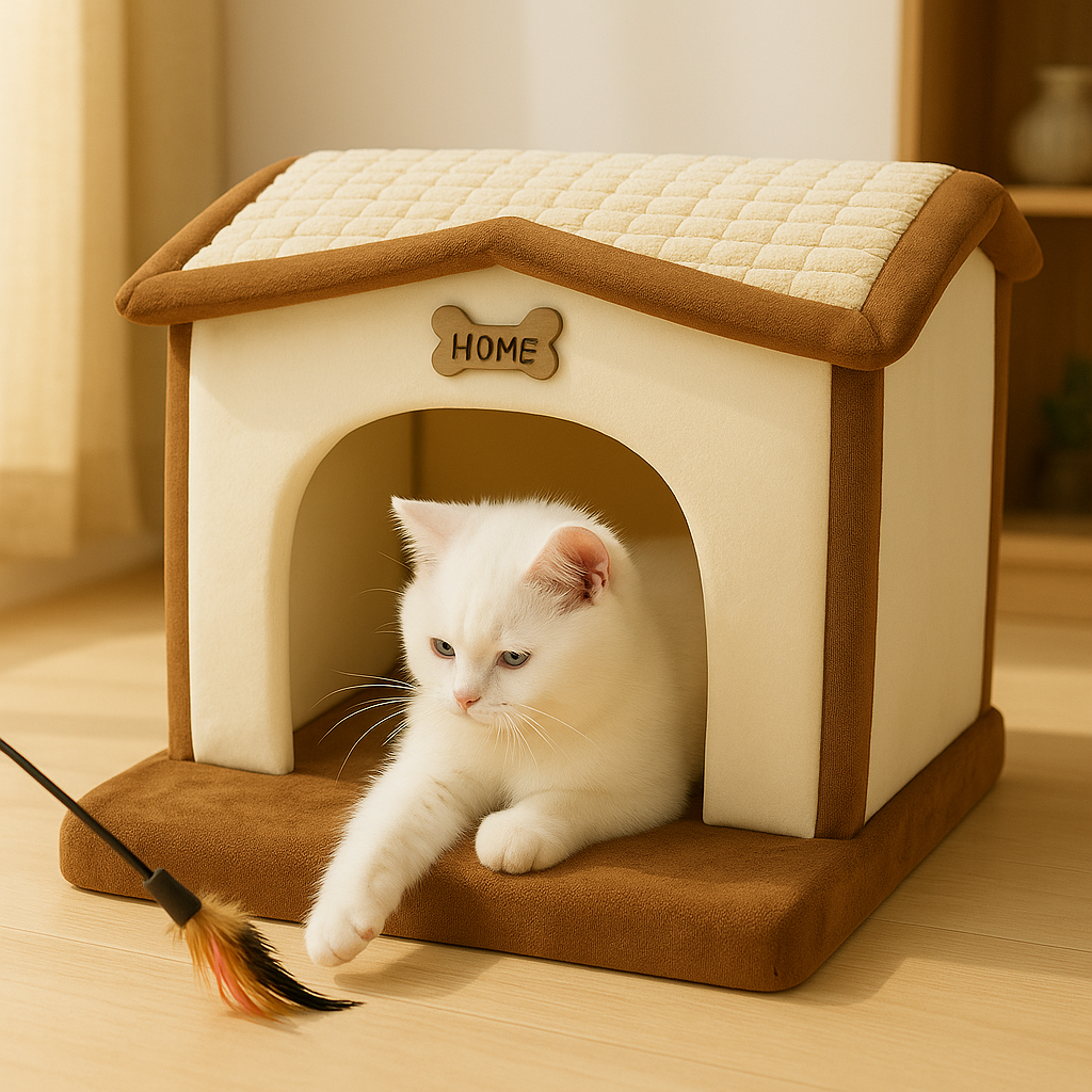 Niche pour chat | en forme de maisonnette