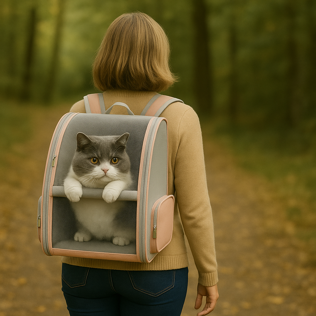 Sac à dos de transport pour chat — mesh panoramique ultra-ventilé