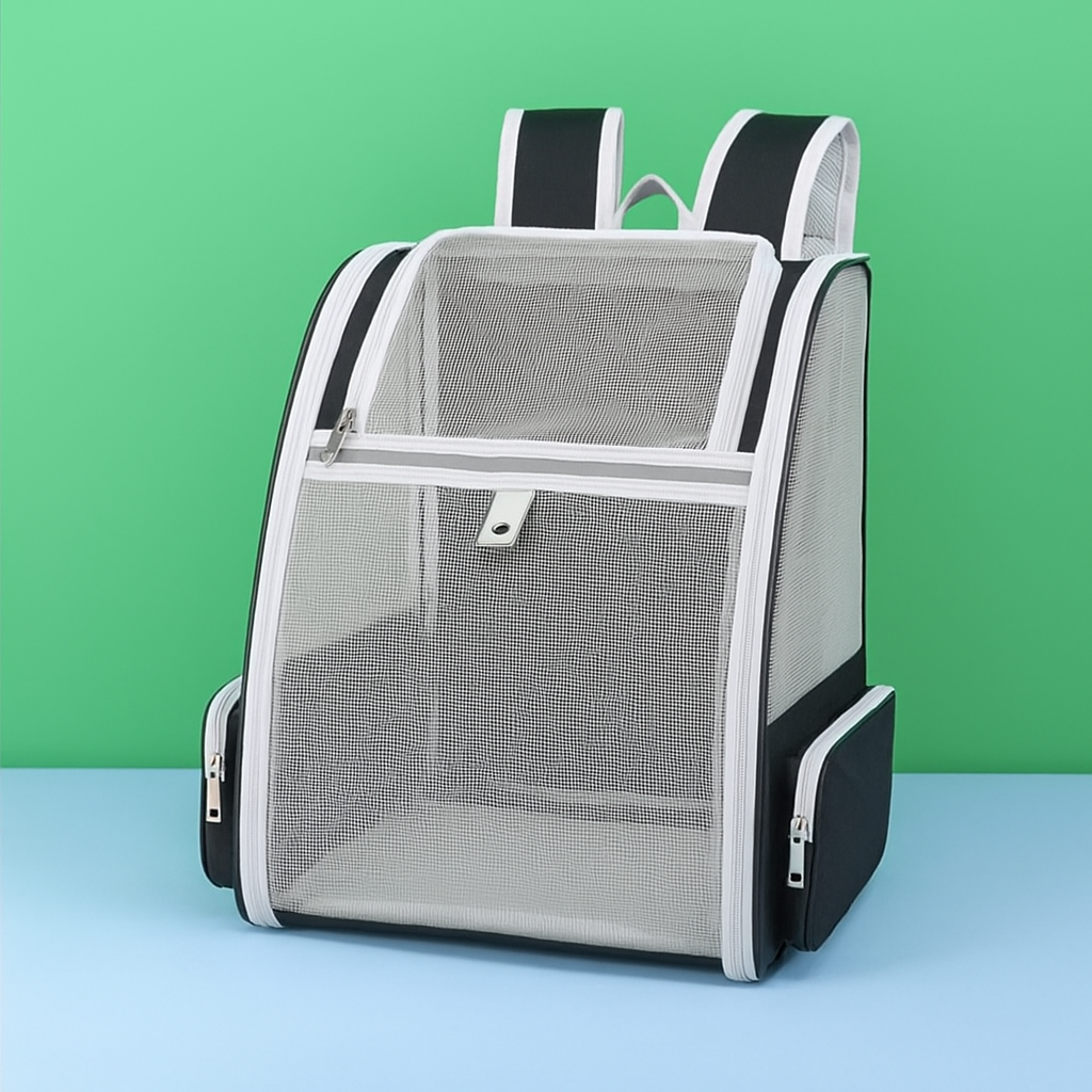Sac à dos de transport pour chat — mesh panoramique ultra-ventilé