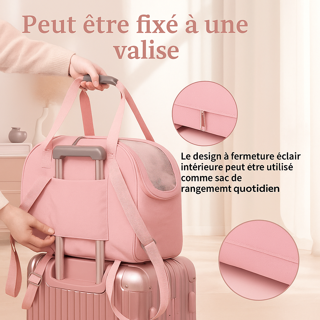 Sac de transport pour chat (et petit chien) — cabas multifonction, élégant et ventilé
