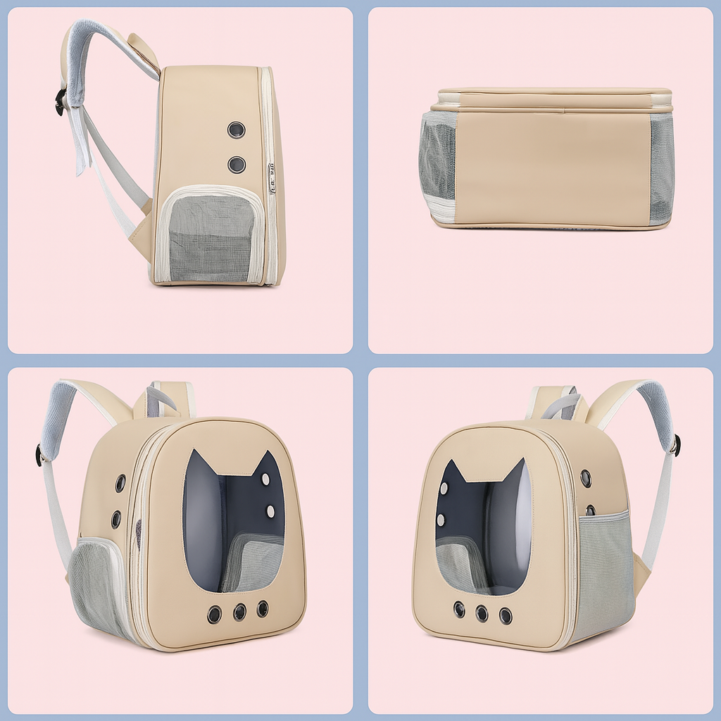 Sac à dos de transport pour chat | fenêtre panoramique