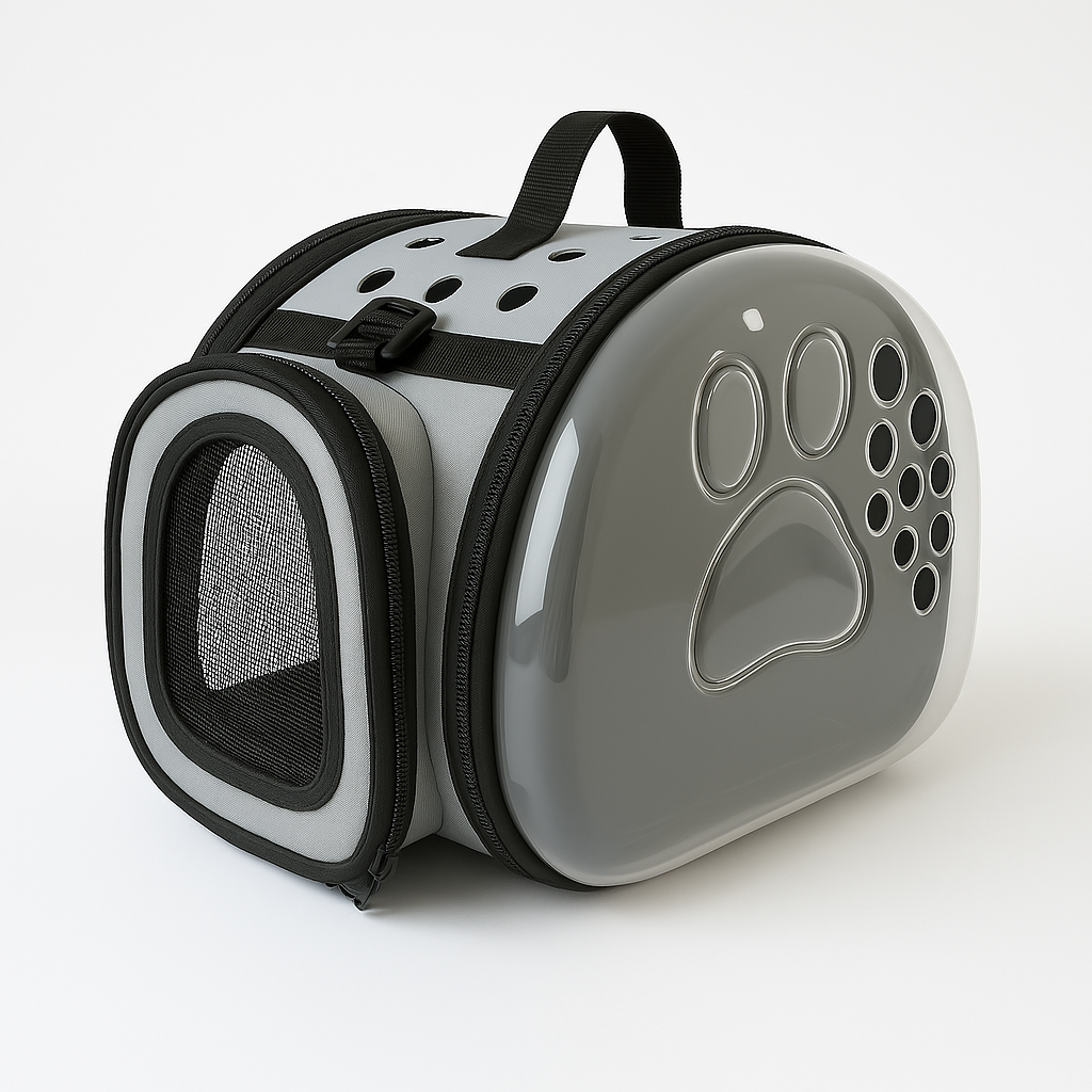 Sac de transport pour chat transparent — vue panoramique, aéré et rassurant