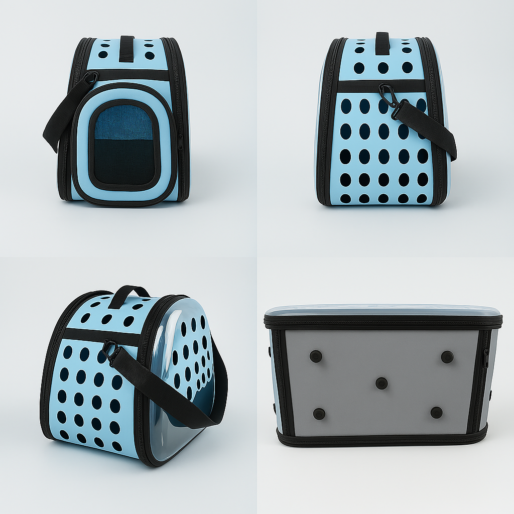 Sac de transport pour chat transparent — vue panoramique, aéré et rassurant