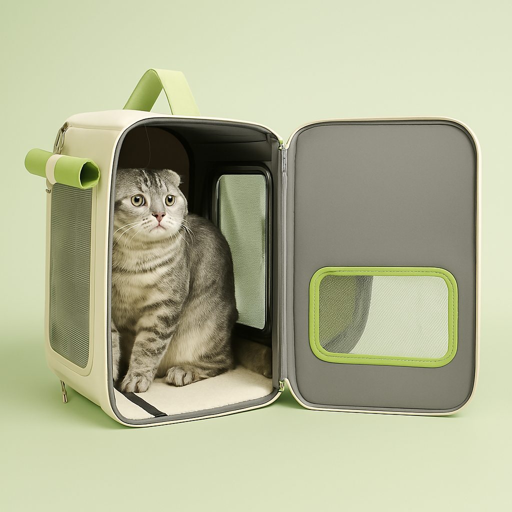 Sac à dos de transport pour chat extensible — grande capacité, aéré et ultra pratique