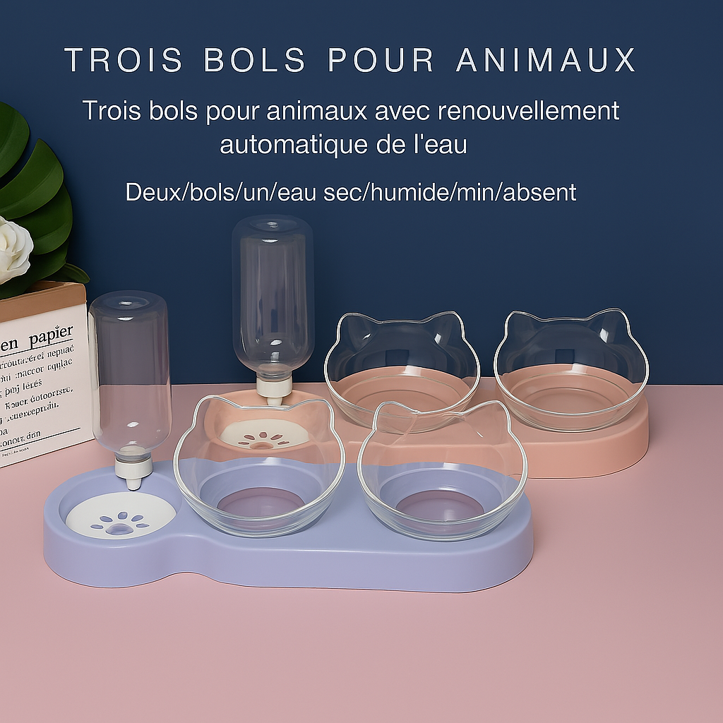 Gamelle pour chat |avec distributeur d’eau