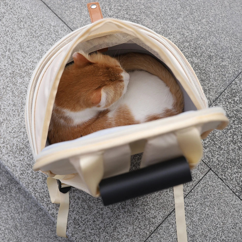 Sac à dos de transport pour chat | douceur et bien ventilées