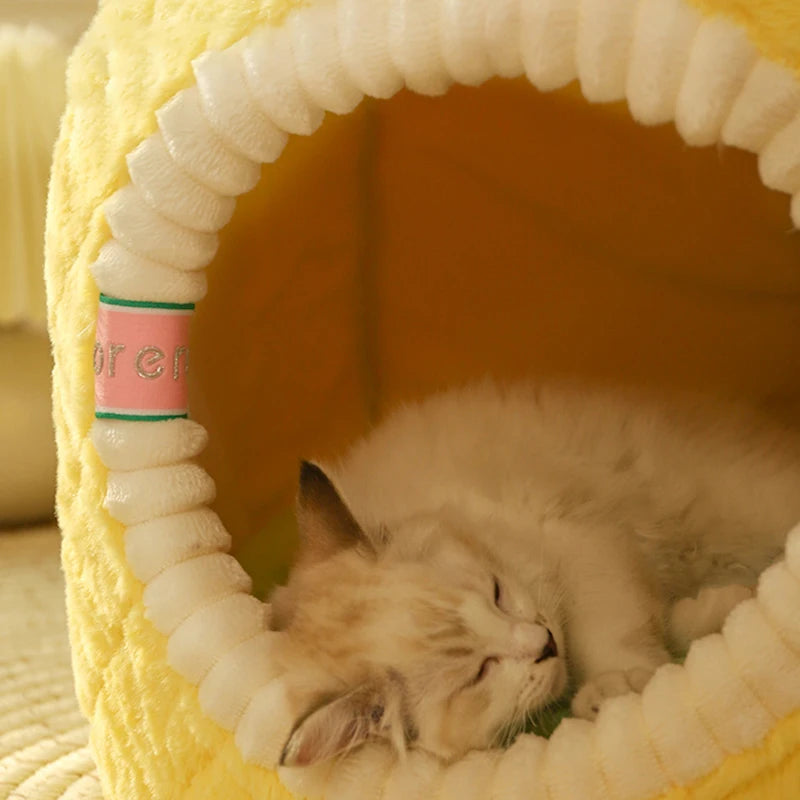 Une niche pour chat | forme d’ananas