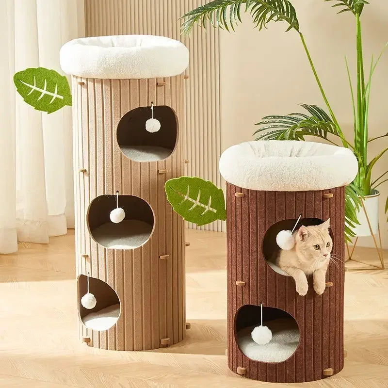 Arbre pour chat | en forme de tronc naturel