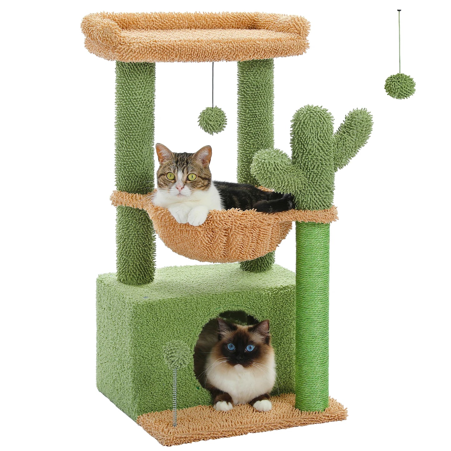 Arbre à chat | cactus 4-en-1 – hamac profond