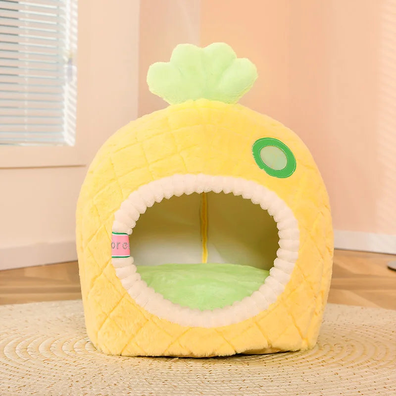 Une niche pour chat | forme d’ananas
