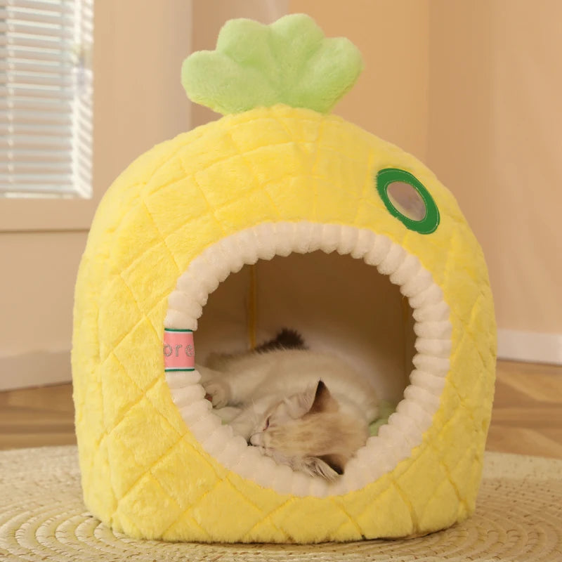 Une niche pour chat | forme d’ananas