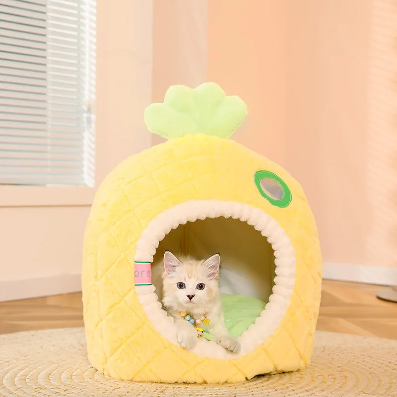 Une niche pour chat | forme d’ananas