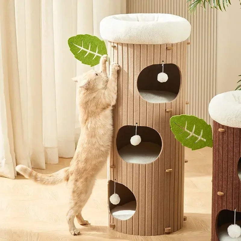 Arbre pour chat | en forme de tronc naturel