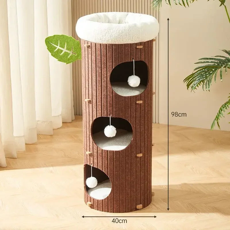 Arbre pour chat | en forme de tronc naturel