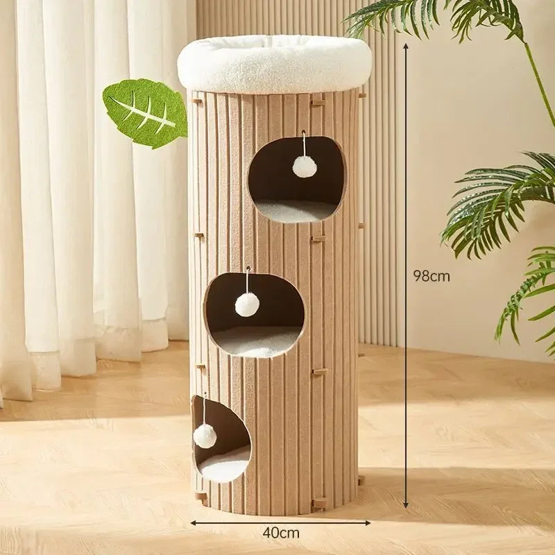 Arbre pour chat | en forme de tronc naturel
