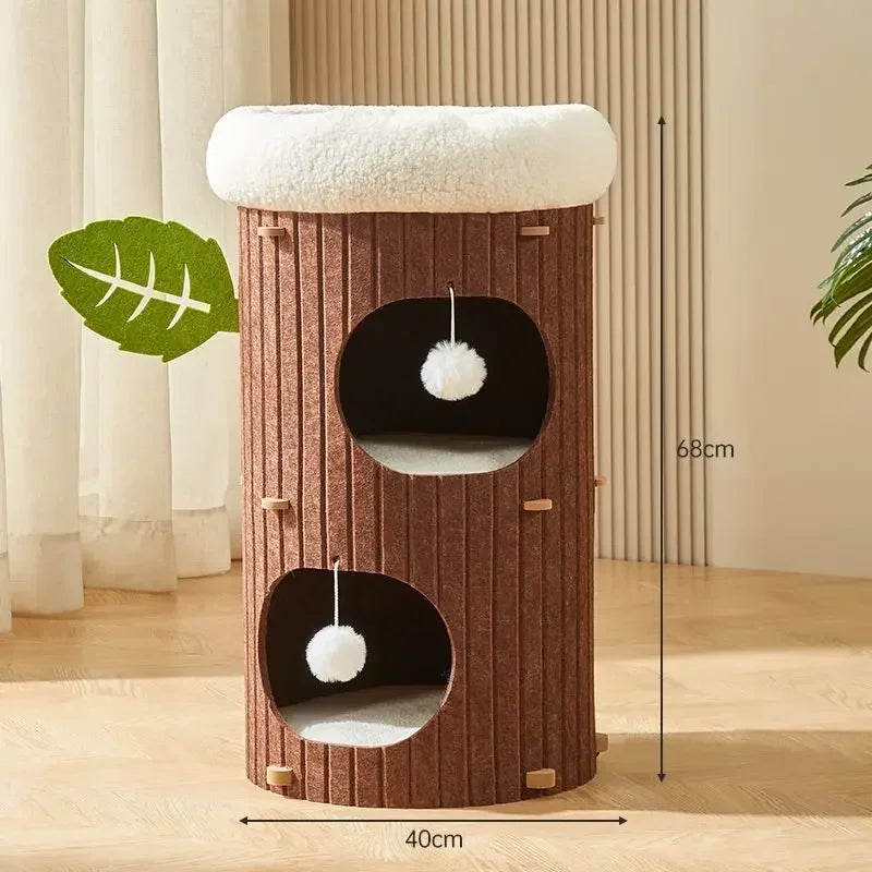 Arbre pour chat | en forme de tronc naturel