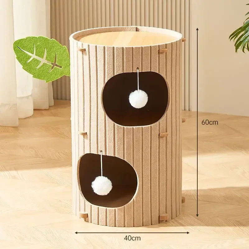 Arbre pour chat | en forme de tronc naturel