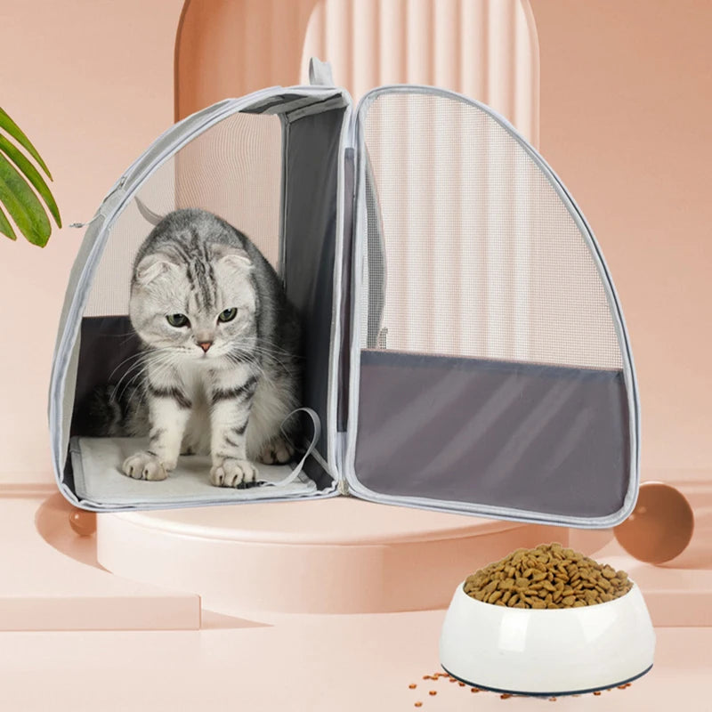 Sac à dos de transport pour chat — mesh panoramique ultra-ventilé
