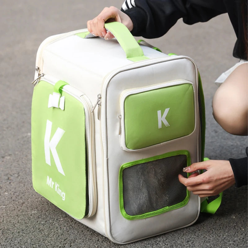 Sac à dos de transport pour chat extensible — grande capacité, aéré et ultra pratique