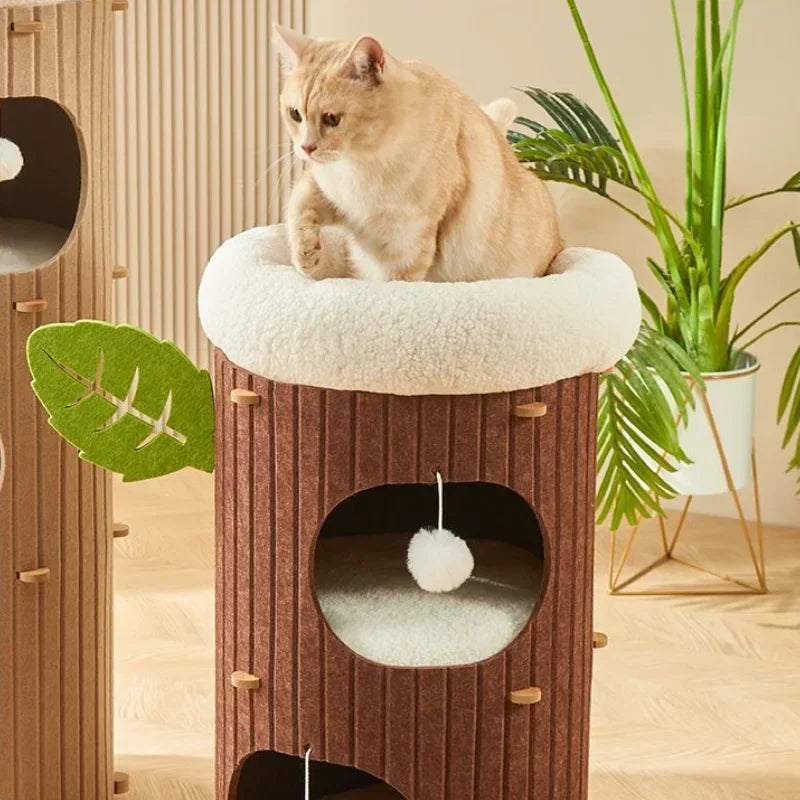 Arbre pour chat | en forme de tronc naturel