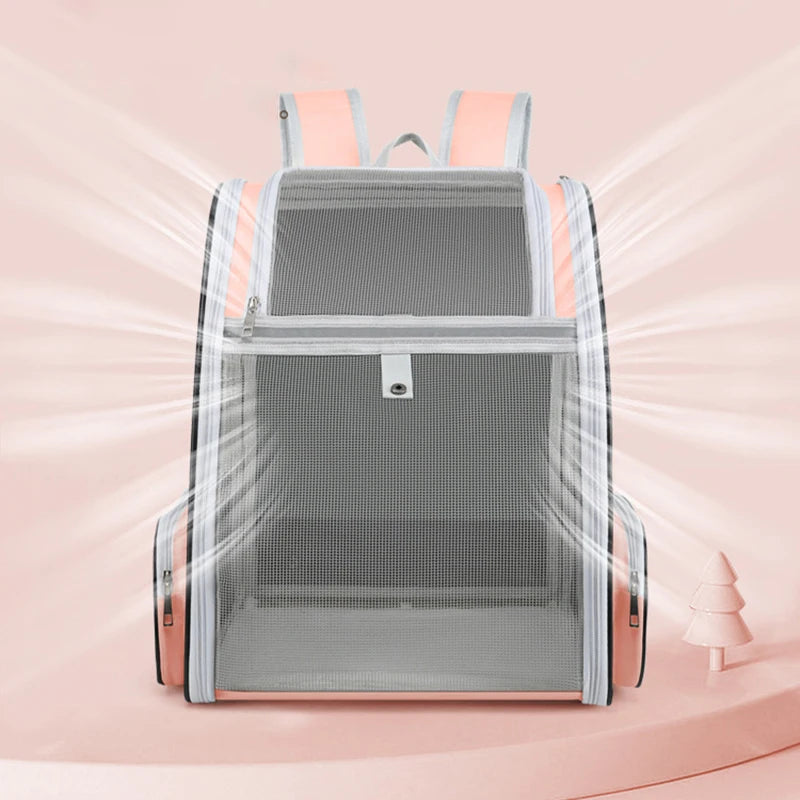 Sac à dos de transport pour chat — mesh panoramique ultra-ventilé