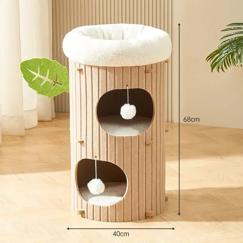 Arbre pour chat | en forme de tronc naturel