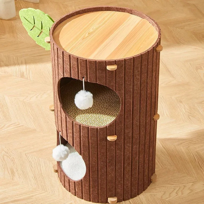 Arbre pour chat | en forme de tronc naturel