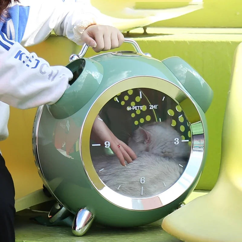 Sac à dos de transport pour chat — capsule rétro ventilée, fenêtre panoramique