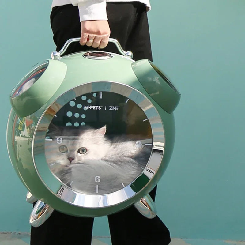Sac à dos de transport pour chat — capsule rétro ventilée, fenêtre panoramique