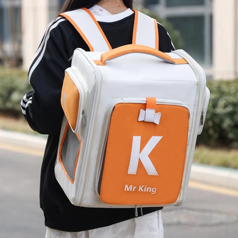 Sac à dos de transport pour chat extensible — grande capacité, aéré et ultra pratique