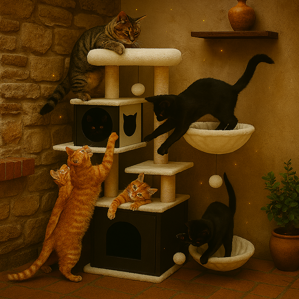 Arbre pour Chat | avec Maisonnette et Hamac