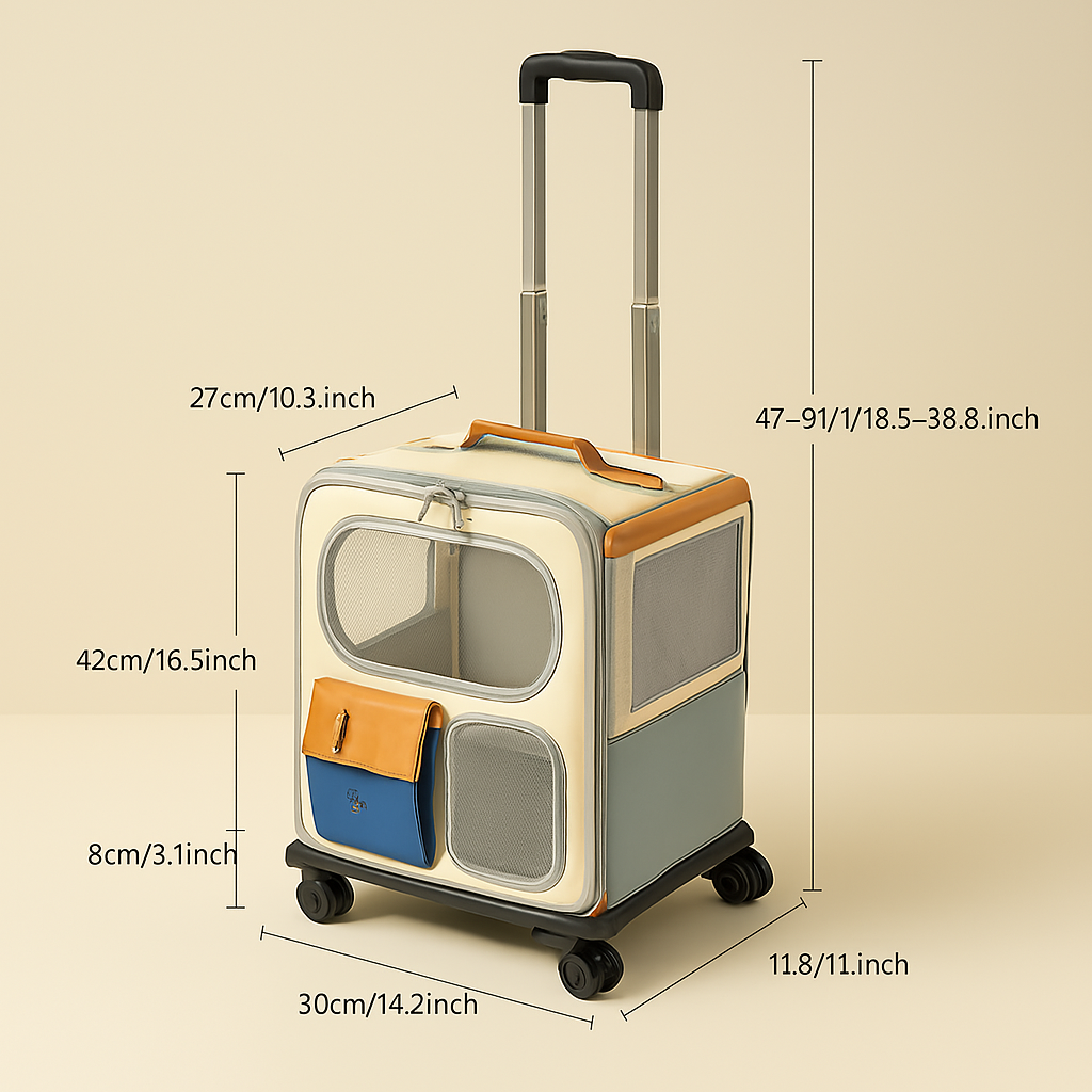 Sac de transport pour chat | Ă roulettes