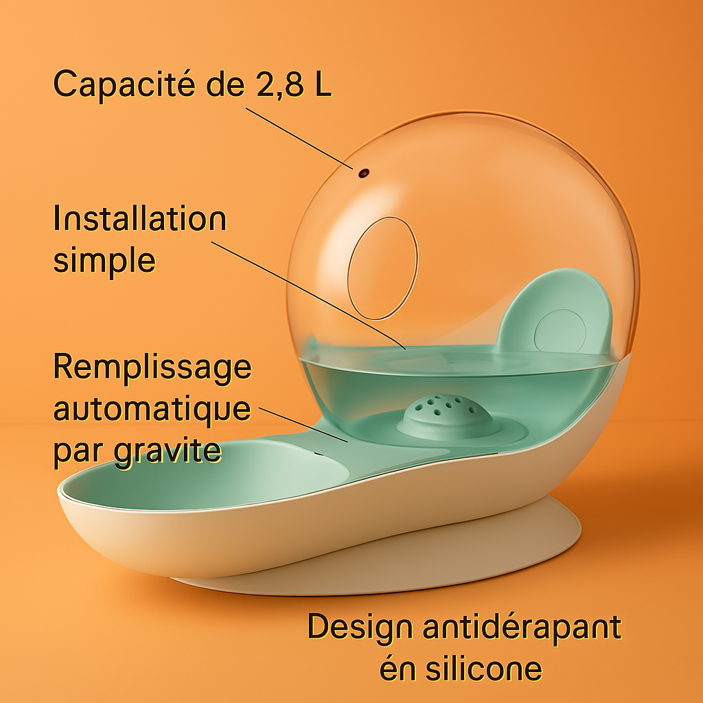 Fontaine à eau pour chat | design élégance