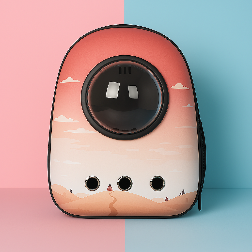 Sac à dos de transport pour chat — fenêtre bulle panoramique, aération 360°