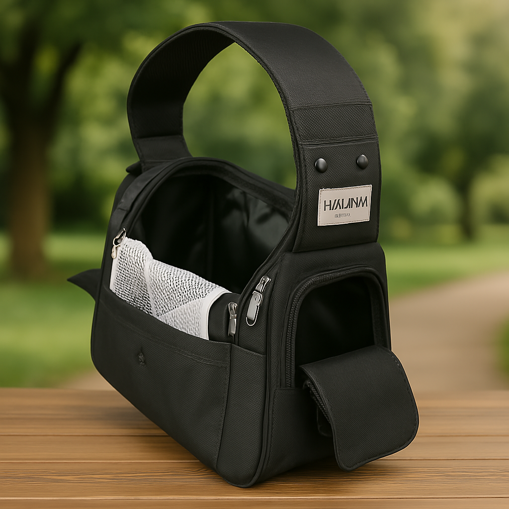 Sac de transport pour chat bandoulière — compact, respirant et chic en ville