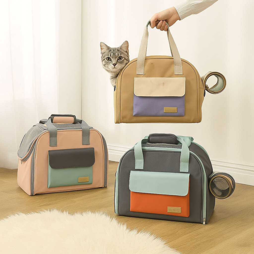 Sac de transport pour chat (et petit chien) — cabas multifonction, élégant et ventilé