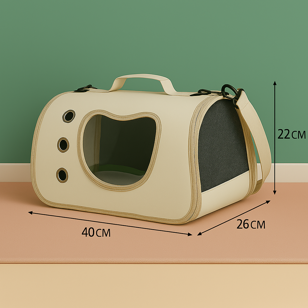 Sac de transport pour chat — fenêtre « ours », ventilé et léger