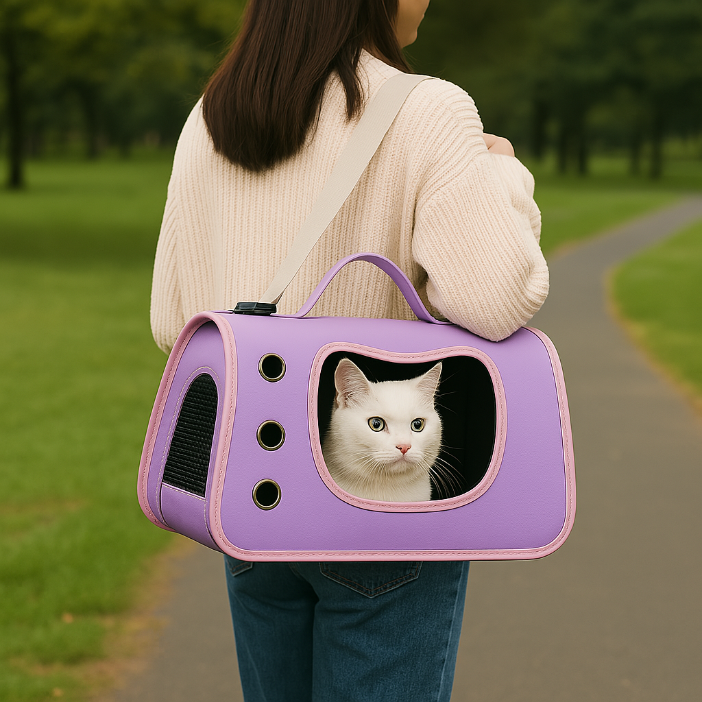 Sac de transport pour chat — fenêtre « ours », ventilé et léger