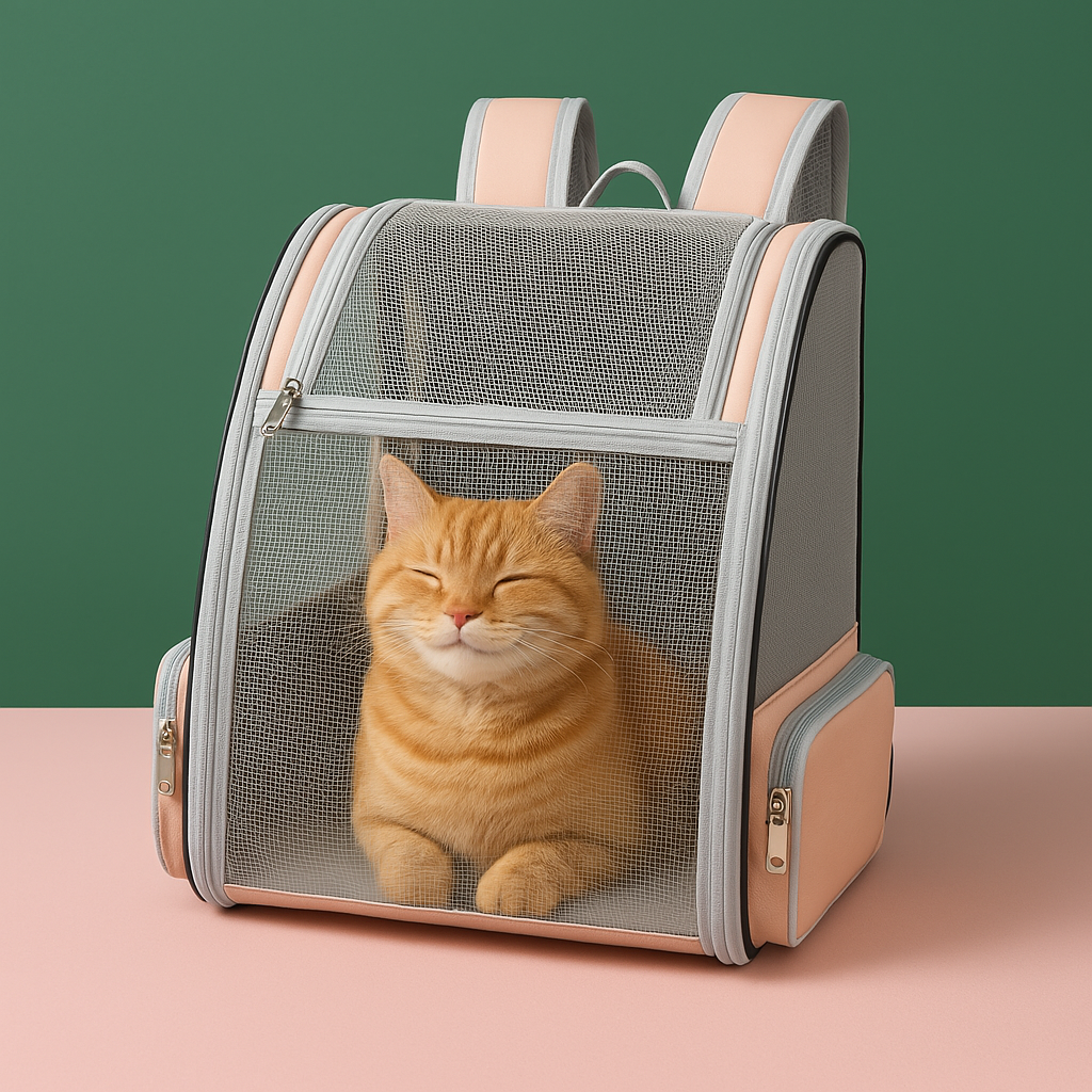 Sac à dos de transport pour chat — mesh panoramique ultra-ventilé