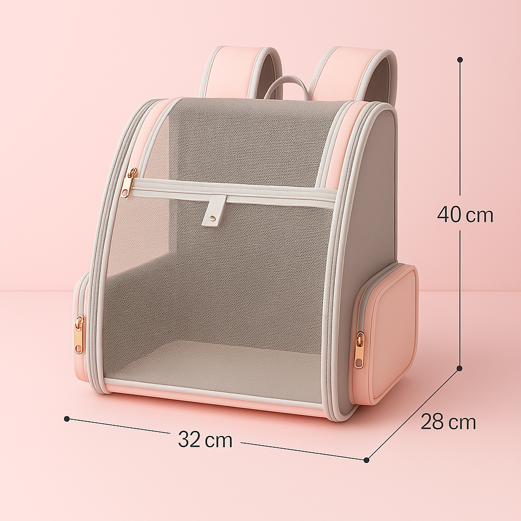 Sac à dos de transport pour chat — mesh panoramique ultra-ventilé