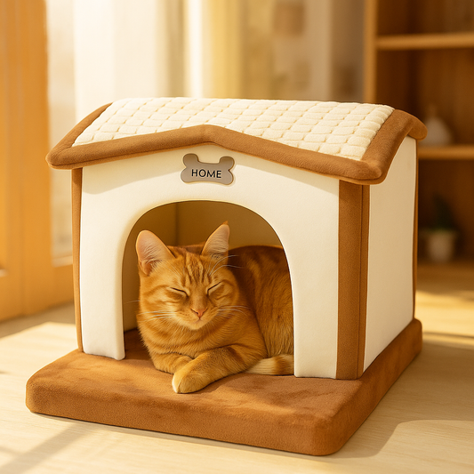 Niche pour chat | en forme de maisonnette