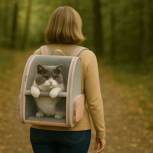 Sac à dos de transport pour chat — mesh panoramique ultra-ventilé