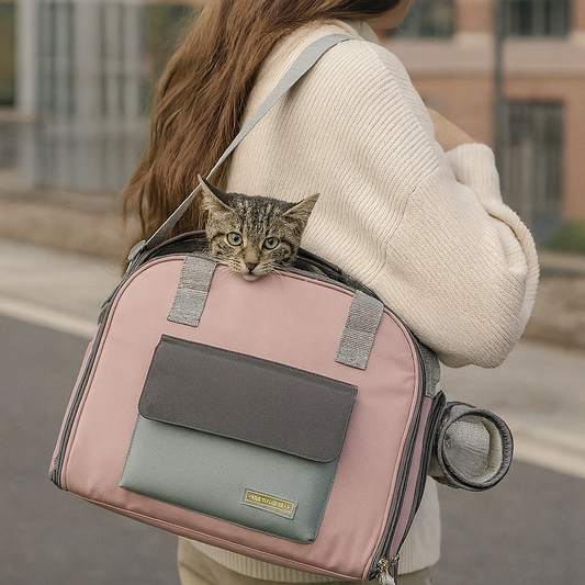 Sac de transport pour chat (et petit chien) — cabas multifonction, élégant et ventilé