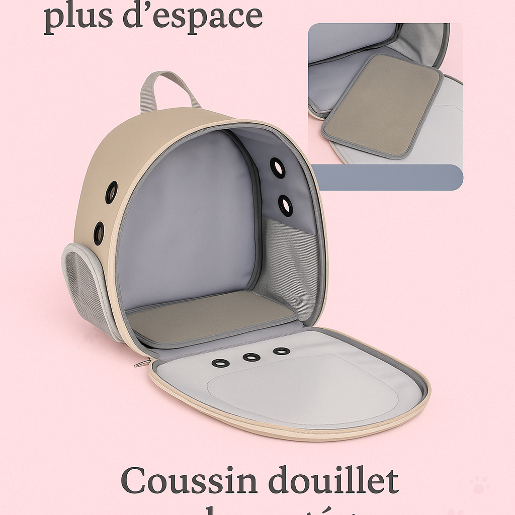 Sac à dos de transport pour chat | fenêtre panoramique