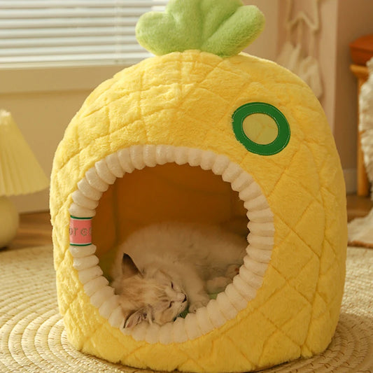 Une niche pour chat |  forme d’ananas