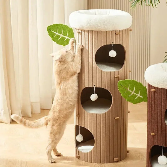 Arbre pour chat  | en forme de tronc naturel
