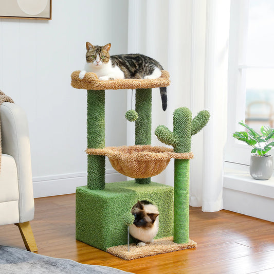 Arbre à chat  | cactus 4-en-1 – hamac profond