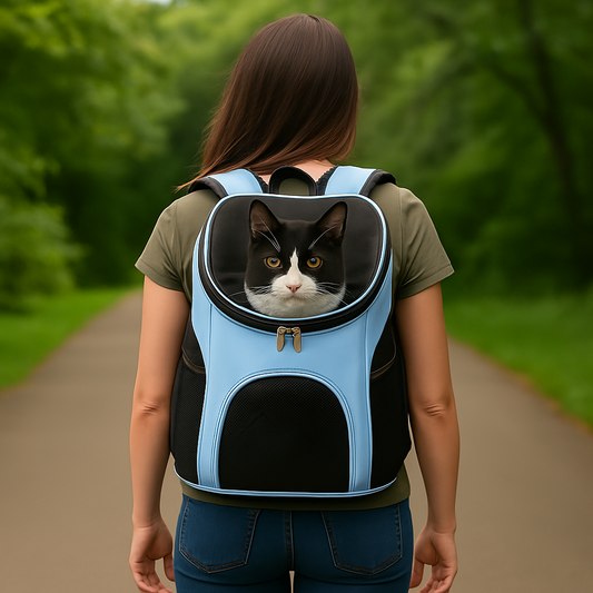 Sac à dos de transport pour chat pliable — respirant, léger et facile à ranger
